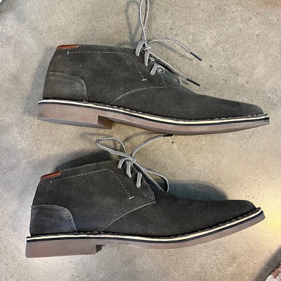 Kenneth Cole Gray Leather lace up oxford mens shoes size 12 business casual - Picture 6 of 11